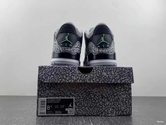 Bmlin Shoes Green 3 Jordan Glow Air CT8532-031 0709